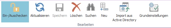 Benutzerverwaltung, Ribbon