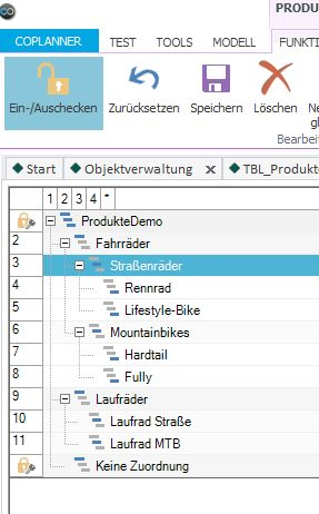 Produkte-Dimension
