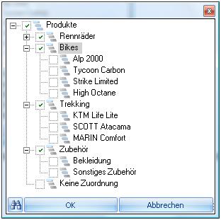Excel Client, Unterelemente übernehmen