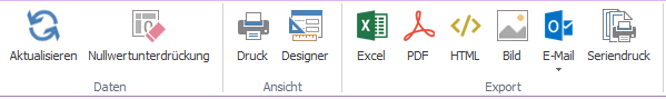Reporting ,Ribbon Vorschau