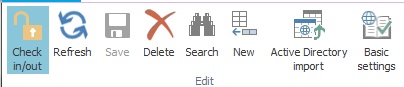 User Administration, Ribbon